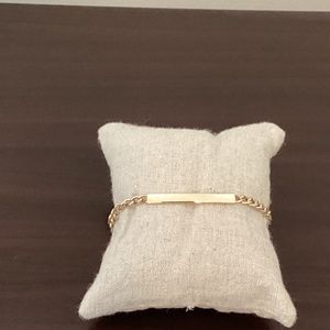 14K Curblink ID bracelet with lobster clasp